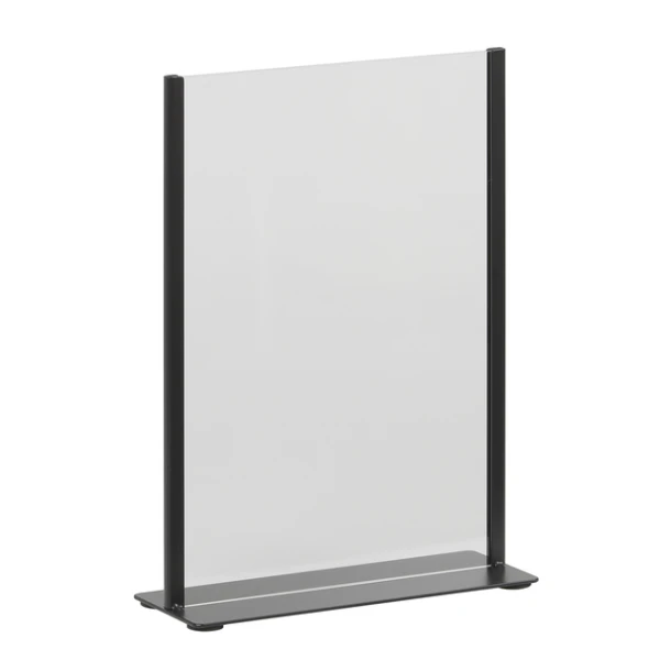 Kaarthouder Europel metaal met acryl bord A4 zwart