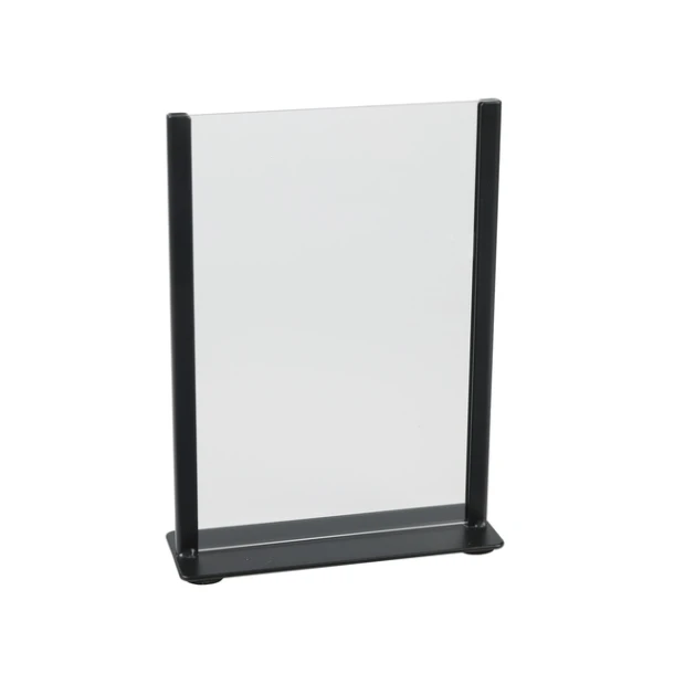 Kaarthouder Europel metaal met acryl bord A5 zwart