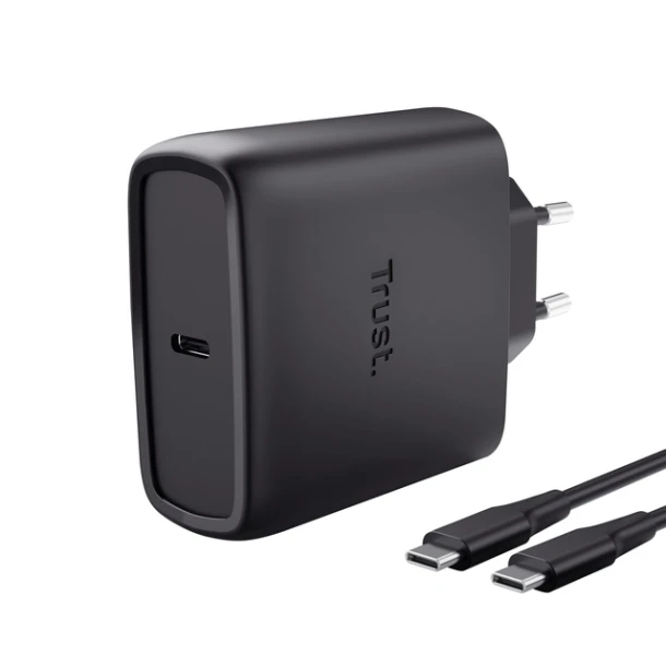 Oplader Trust Maxo 65W USB-C GAN zwart