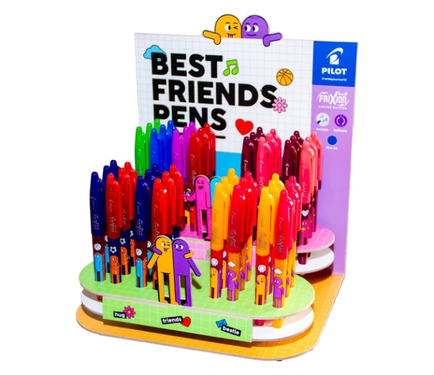 Rollerpen PILOT friXion Friends medium assorti display à 48 stuks