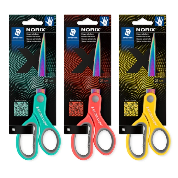 Schaar Staedtler Norix 21cm 3 Kleuren Assorti