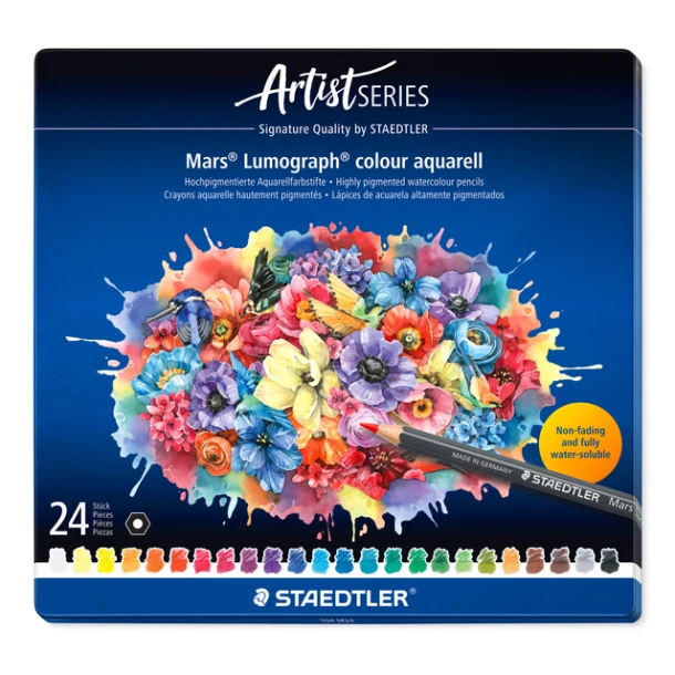 Aquarelpotlood Staedtler Mars Lumograph 24 Kleuren