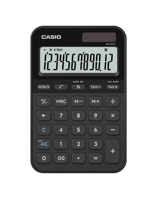 Rekenmachine Casio MS-20YC-BK zwart