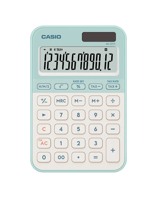 Rekenmachine Casio MS-20YC-LG groen