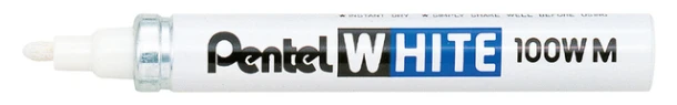 Viltstift Pentel 100W rond 2.2mm wit