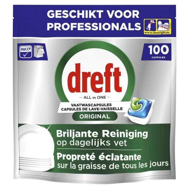 Vaatwastabletten Dreft All-In-1 Prof Regular 100st