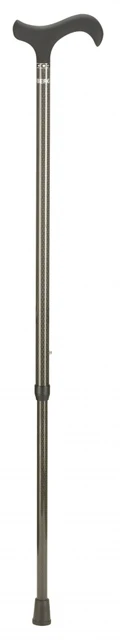 Wandelstok Able2 carbon soft derby handvat zwart