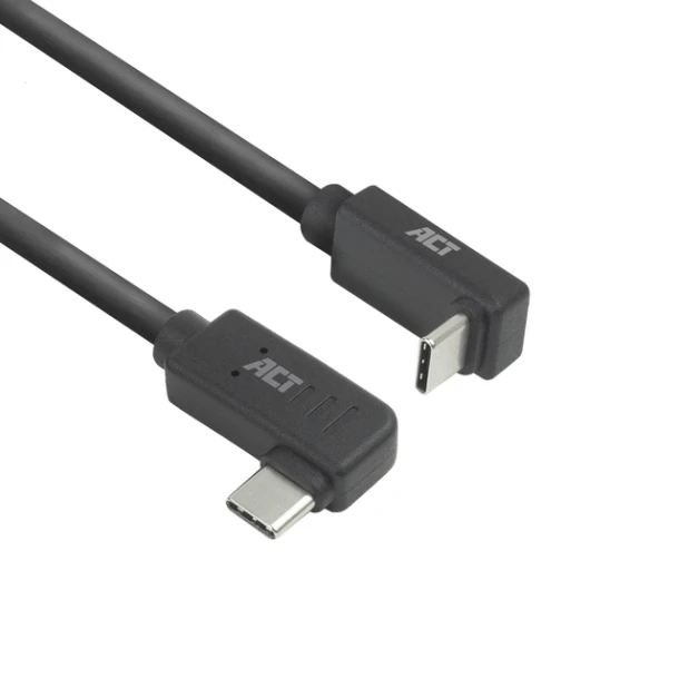 Kabel ACT USB-C hoek links/rechts USB-C hoek boven/beneden 10Gbps 2m