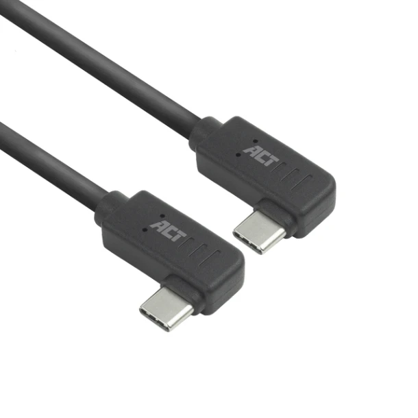 Kabel ACT USB-C hoek links/rechts 10Gbps 1m