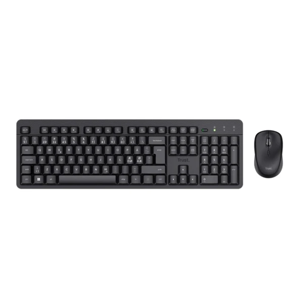 Toetsenbord en muis Trust TKM-360 draadloos zwart QWERTY