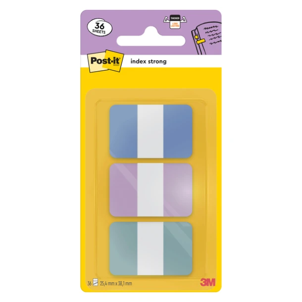Indextabs Post-it 686-3COAST 25,4x38,1mm Strong 36 tabs