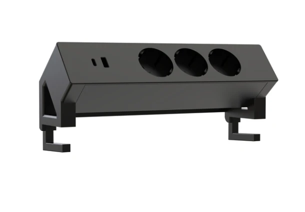 Stekkerdoos Euroseat Opbouw 3 Voudig Usb A+C Zwart