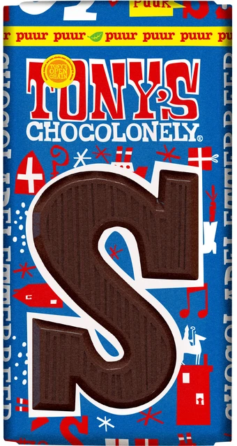 Chocoladeletter Tonys Chocolonely S Puur 90 Gram