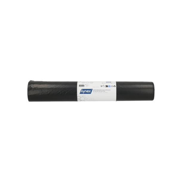 Afvalzak Hynex 60x80cm LDPE recycled T40 60L zwart rol à 20 stuks