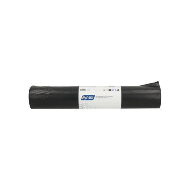 Afvalzak Hynex 60x80cm LDPE recycled T60 60L zwart rol à 20 stuks