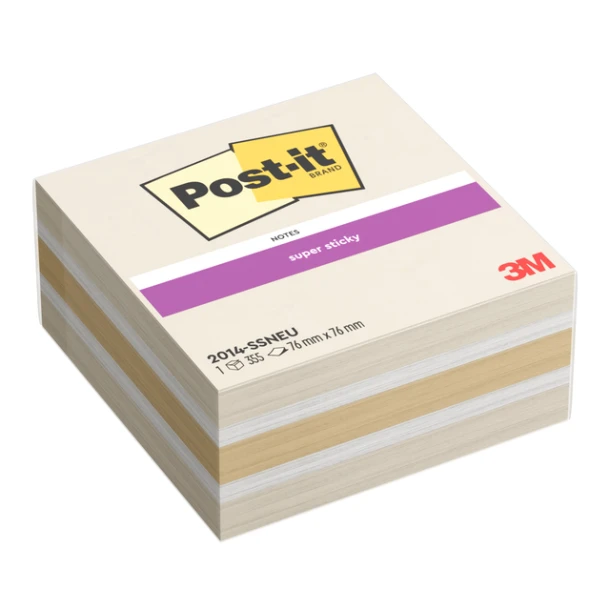 Memoblok Post-It 2014 Ss 76x76mm Kubus Neutral