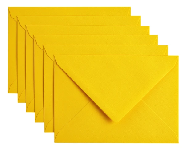 Envelop Papicolor C6 114x162mm dottergeel; 6 stks