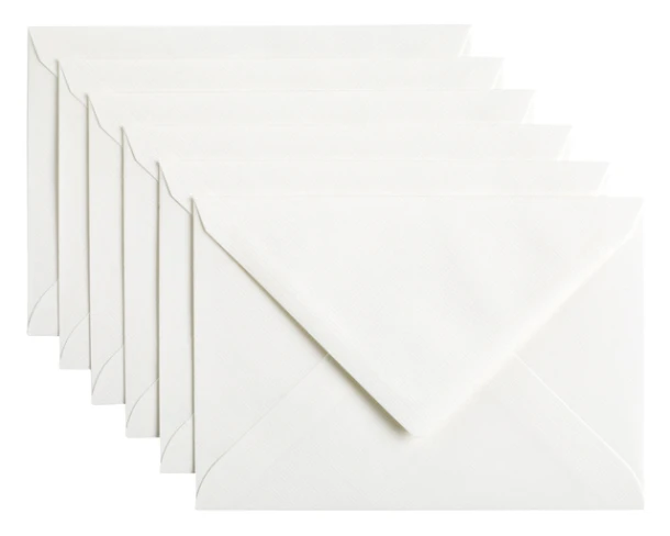 Envelop Papicolor C6 114x162mm 6st Hagelwit