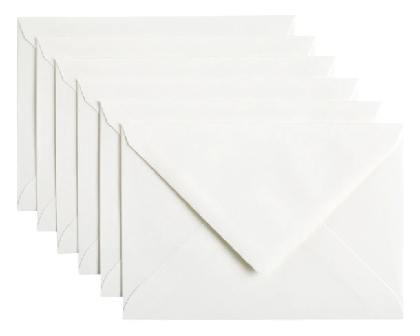 Envelop Papicolor C6 114x162mm 6st Hagelwit