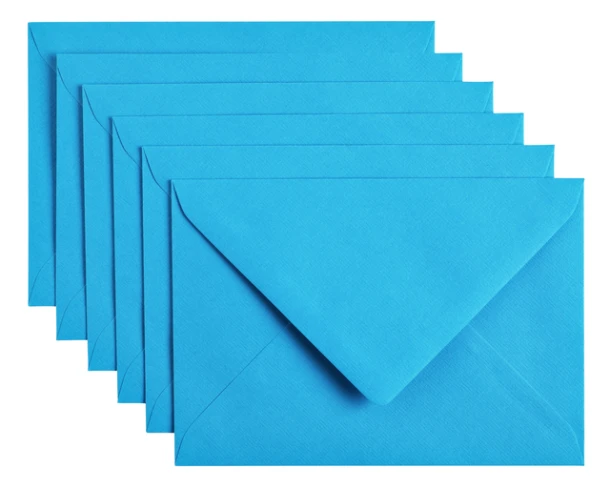 Envelop Papicolor C6 114x162mm hemelsblauw pak à 6 stuks