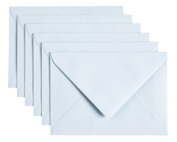 Envelop Papicolor C6 114x162mm babyblauw pak à 6 stuks