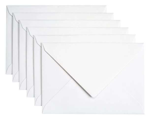 Envelop Papicolor C6 114x162mm metallic parelwit pak à 6 stuks