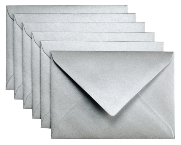 Envelop Papicolor C6 114x162mm metallic zilver 6
