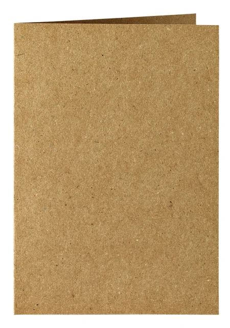 Dubbele kaart A6 Papicolor Kraft brown- pak à 6 st