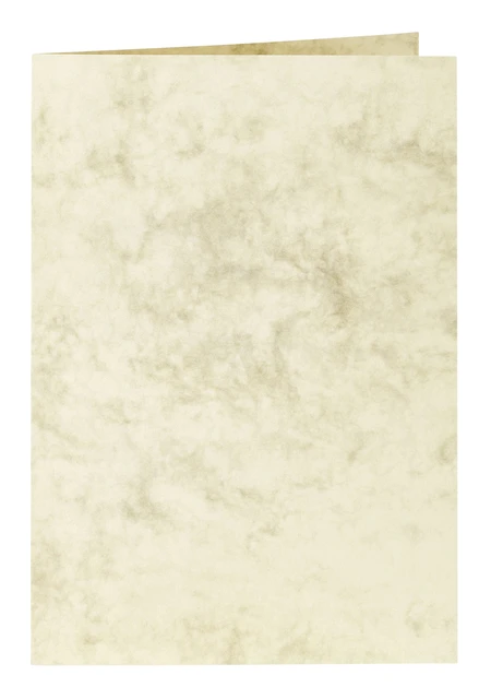 Correspondentiekaart Papicolor dubbel 105x148mm marmer ivoor pak à 6 stuks