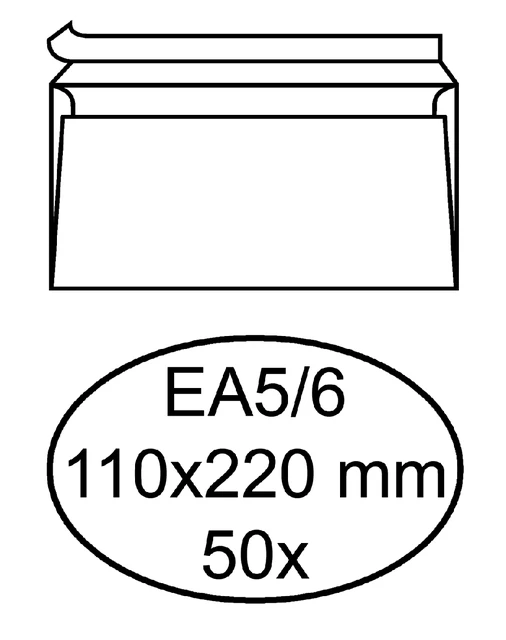 Envelop Hermes Bank Ea5/6 110x220 Zk Wit 50st