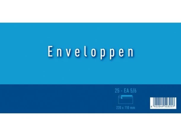 Envelop EA5/6 110x220mm; zelfklevend, pakje 25 stuks