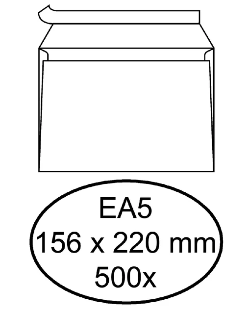 Envelop Quantore EA5 156x220mm zelfkl 80g.ds 500st