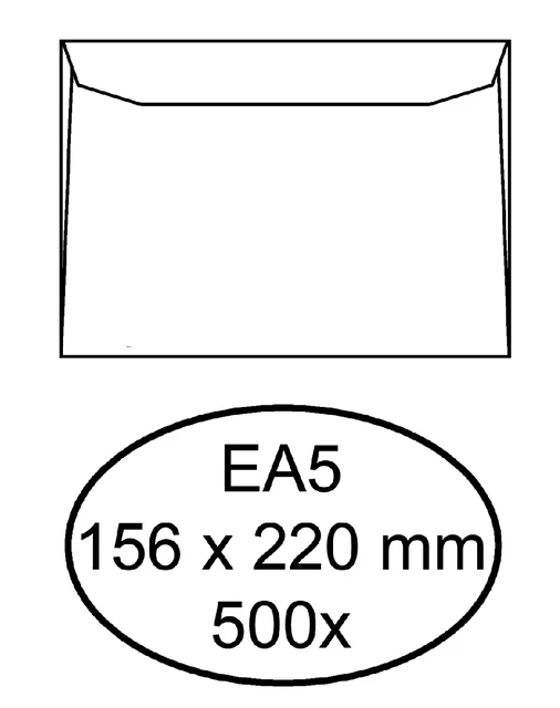 Envelop Quantore EA5 156x220mm; doos 500 stuks