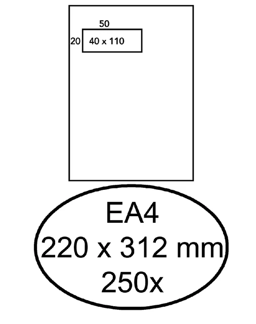 Envelop Hermes EA4 220x312mm VL40, zlfkl.ds250st.