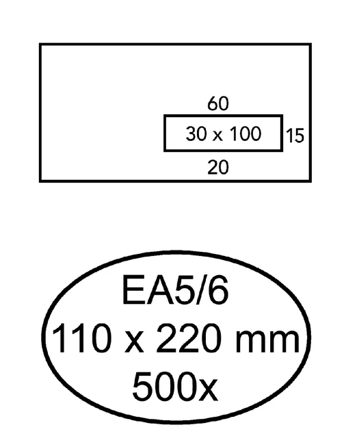 Envelop Quantore EA5/6 VR30 zelfkl. doos 500 st.