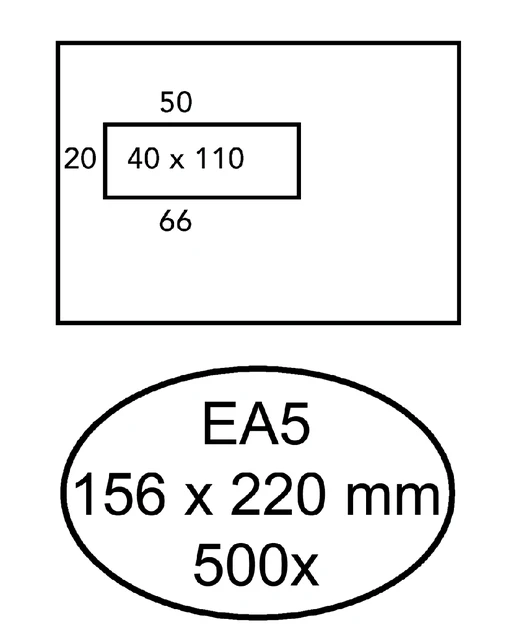 Envelop Quantore EA5 156x220mm VL40; doos 500 st.