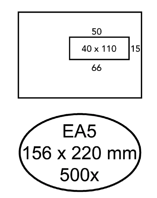 Envelop Quantore EA5 156x220mm, VR40 ds 500st