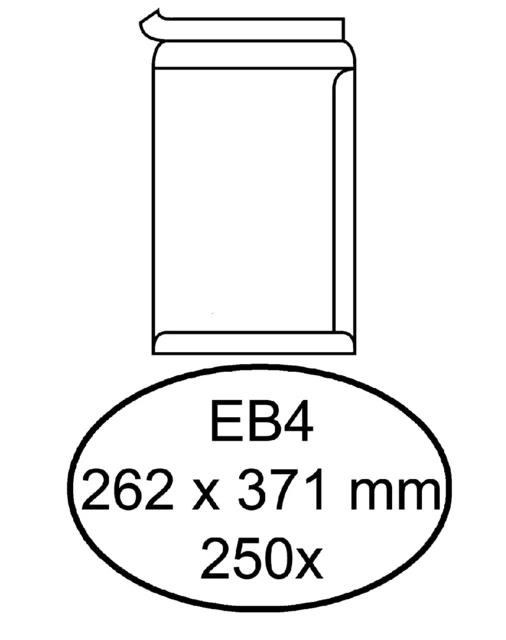Envelop Hermes EB4 262x371mm zelfklevend, 120 grams, doos 250 stuks