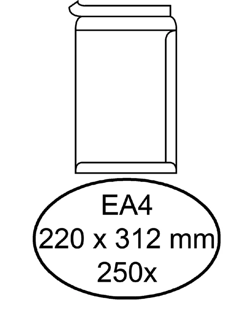 Envelop Hermes EA4 220x312mm. zelfkl, ds250st