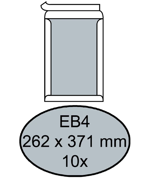 Envelop Quantore EB4 262x371mm, bordrug zlfkl pk10