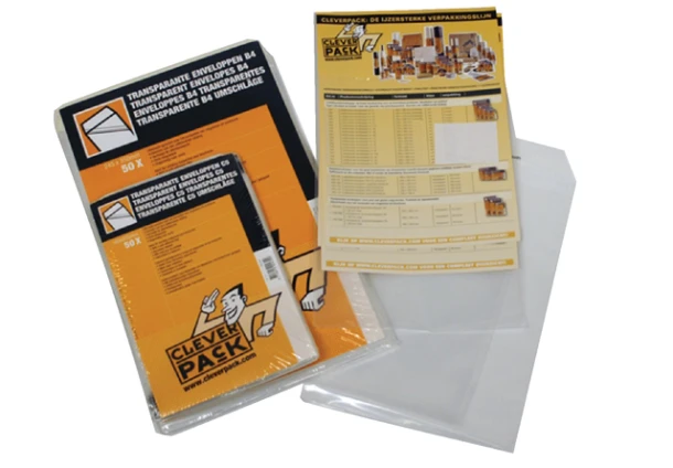 Envelop CleverPack akte C5 165x220mm zelfklevend transparant 50 stuks