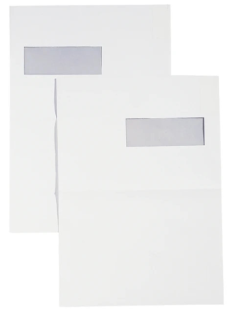 Envelop Quantore C4 229x324mm venster 40x110mm links, zelfklevend, doos 250 stuks