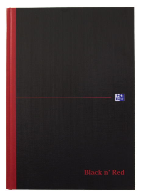 Notitieboek Oxford Black n‘ Red A4 96vel gelinieerd ass.