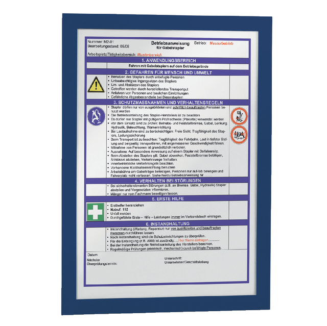 Magaframe Durable A4 donkerblauw pk á 2 stuks