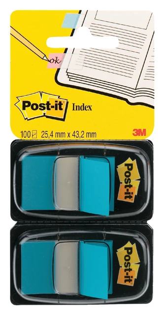 Post-it Index tabs 3M 680-2 blauw; 2 pakjes á 50st