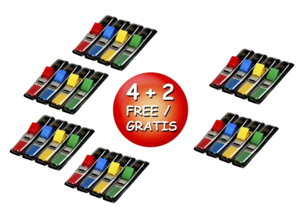 Indextabs 3M Post-it 6834 small VP 4+2 gratis