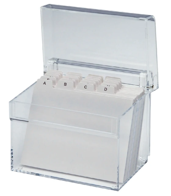 Kaartenbak Maul A6 + index acryl glashelder