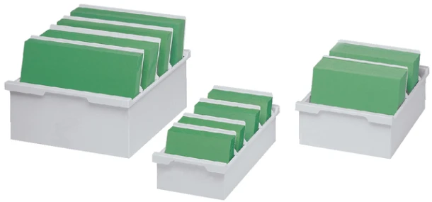 Kaartenbak Exacompta A6 Trog Kunststof Grijs