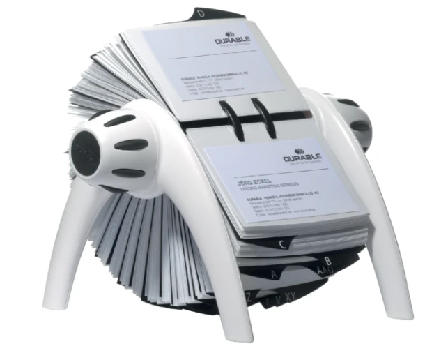 Visitekrtmolen Durable 2417 Voor 400st Wit/Zwart