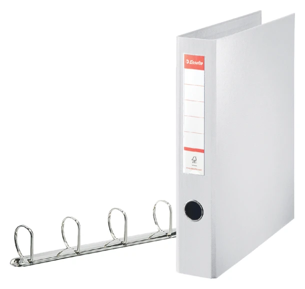 Ringband Esselte Standaard maxi 30% gerecycled PP folie wit